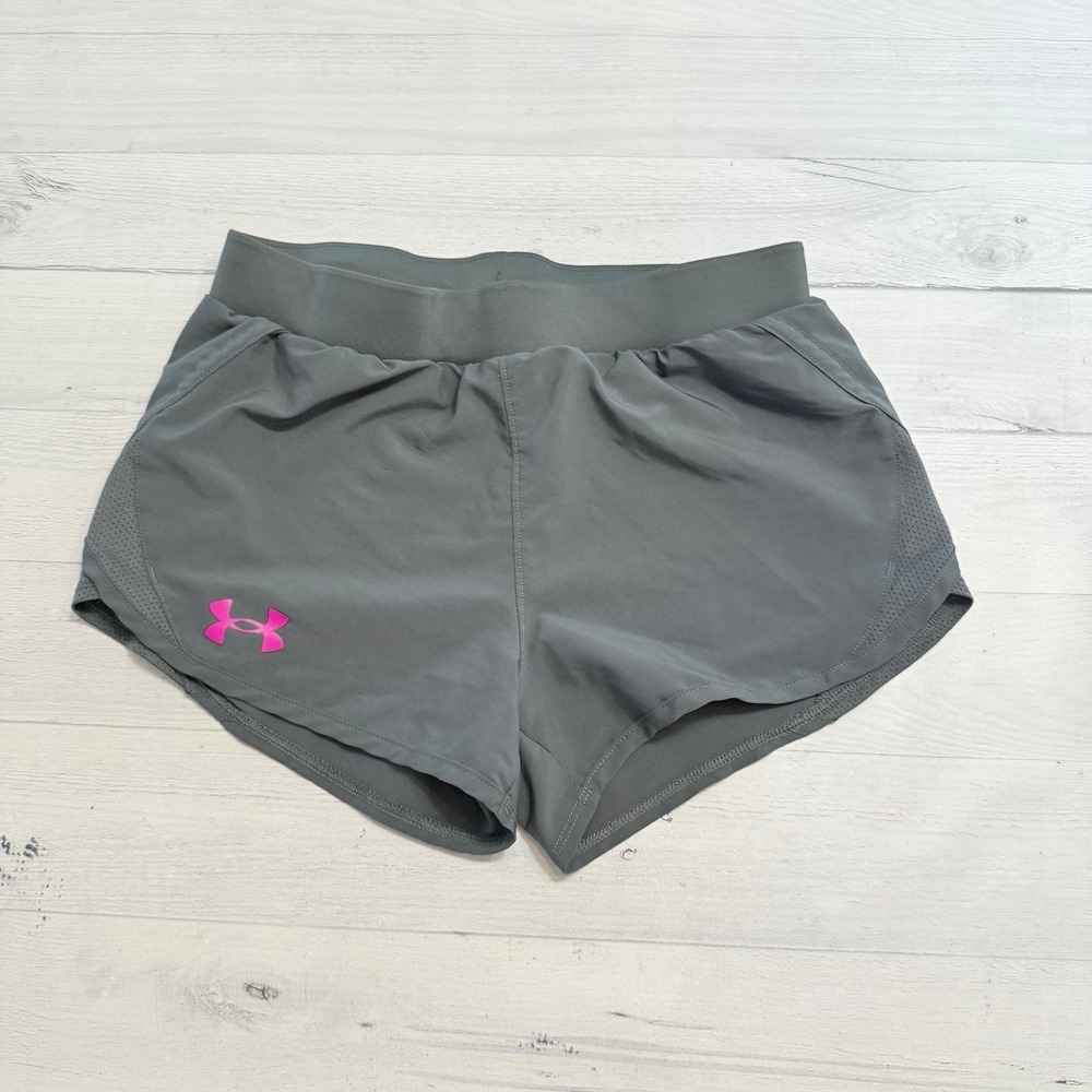 Under armour girls grey athletic shorts‎ youth medium